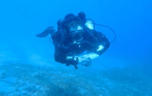 Matt on rebreather in Dahab